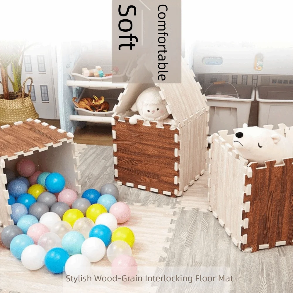 12 Stück Komfortable 30/60cm Baby-Spielmatte EVA-Schaumstoff Babymatten Kinder-Übungsteppich für Zuhause Wohnzimmer – Detail 5