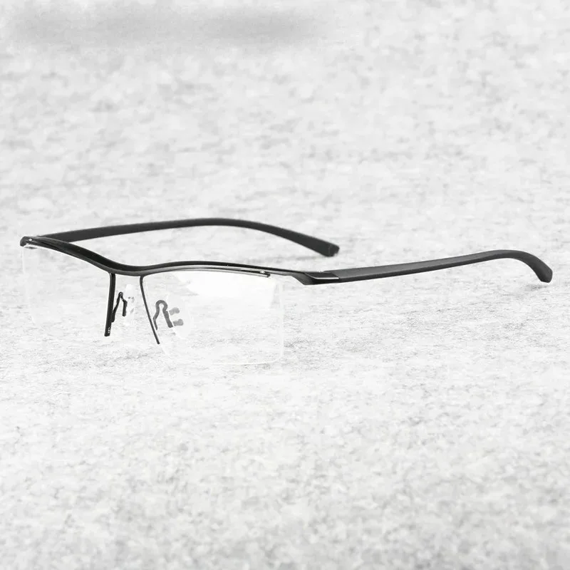

Ultralight Pure Titanium Business Half Frames Optical Glasses Prescription Eyeglasses Frame for Men P8189