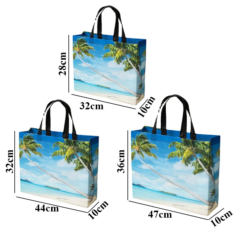Coconut Nonwoven Shopping Bag Large Reusable Storage Bag Tote Waterproof Fabric Nonwoven Wholesale Foldable Shopping Bag 2