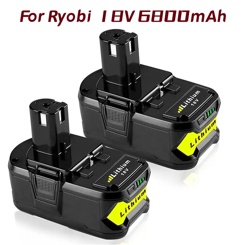 

6.8Ah 18V Replacement Battery for Ryobi 18V Lithium Battery for P108 P102 P103 P104 P105 P109 Ryobi 18-Volt ONE+ Cordless Tool