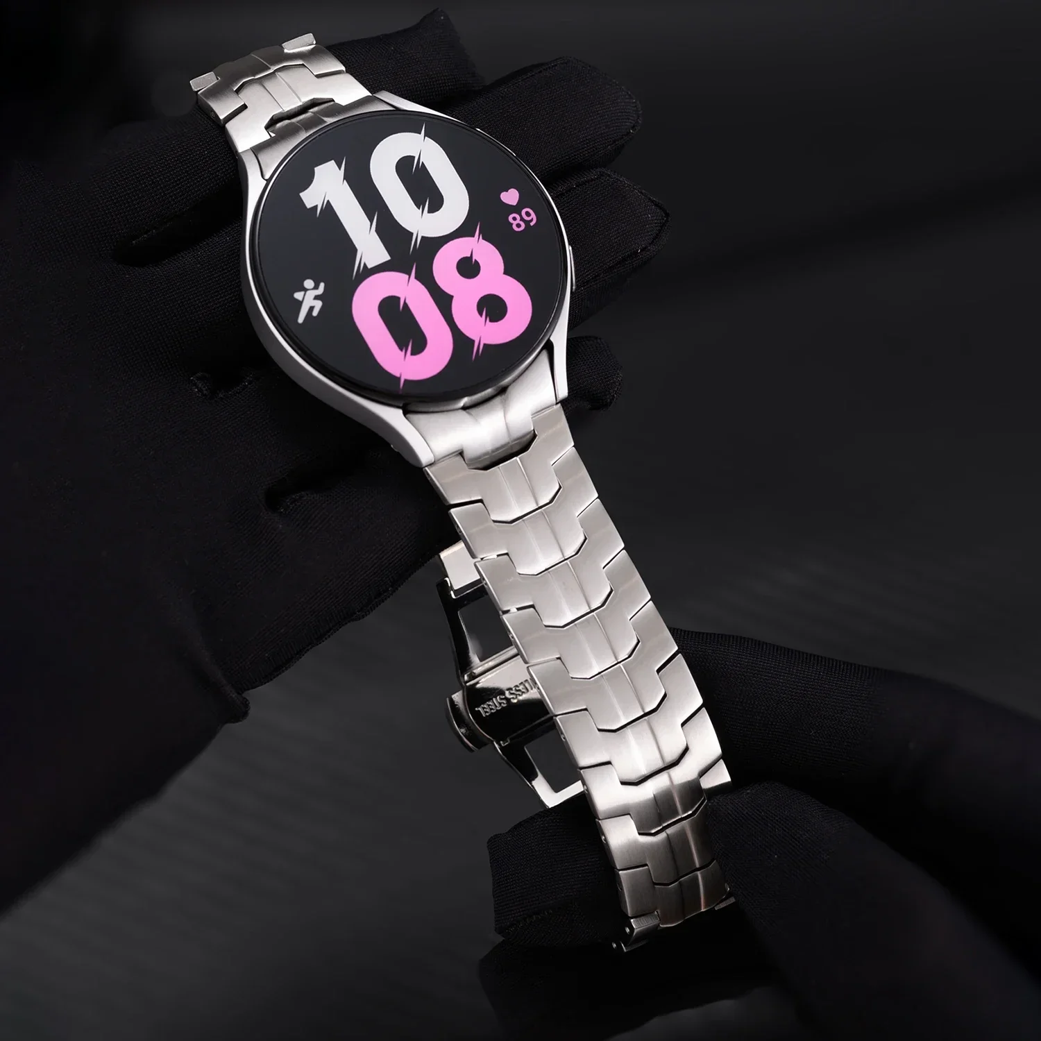 Titanium Color Stainless Steel No-Gaps Bracelet