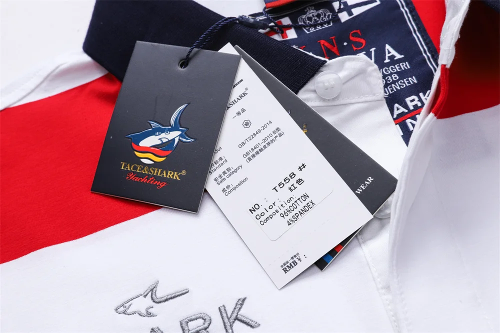 TACE&SHARK 2025 Summer Straight Men's Striped Polos Short Shark Fashion Embroidery Male Casual Polo Shirt Breathable 18 S3abb255ce5c04761902abd08ed62ae3bn