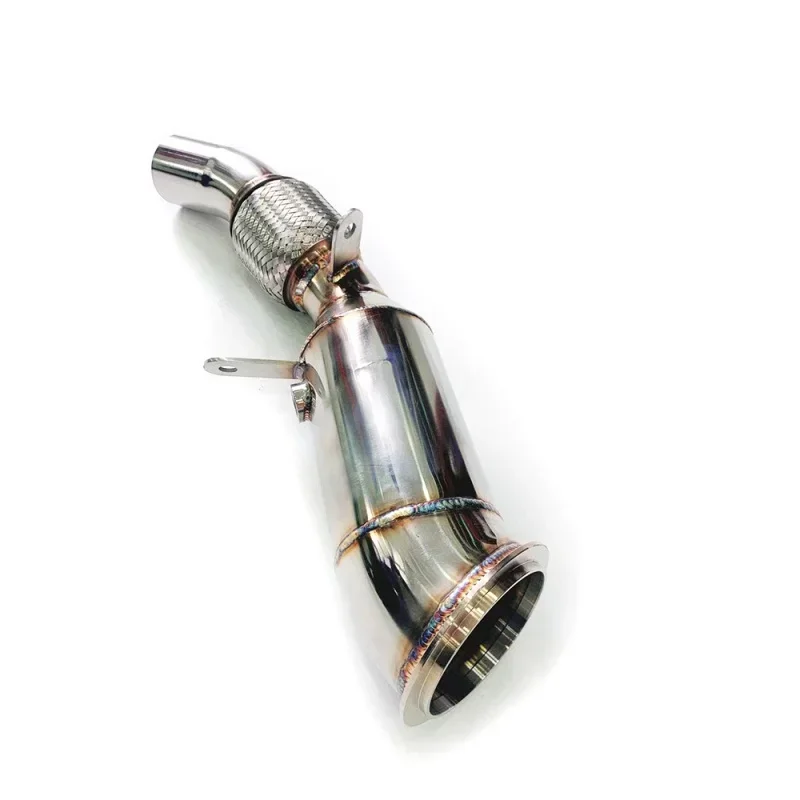 High flow Pipes branch downpipe Exhaust Pipe with ca for 530 525 Front Section Straight-through