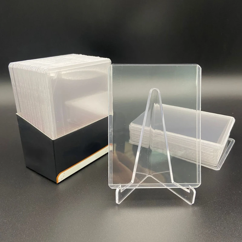 35PT Transparent Toploader HD Film PVC Card Holder NBA Star Card Holder Magic Game King Protective Case Hard id card holder coin holder plastic coin holder baseball card sleeves