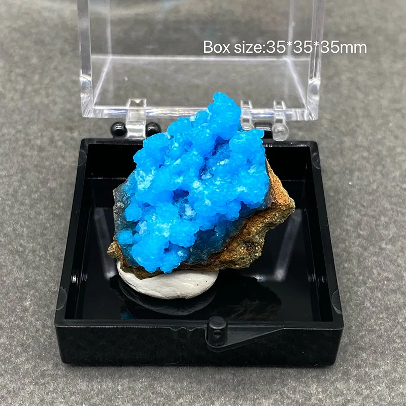 100%  Natural Allophane Mineral Specimens Stones and Crystals Healing Crystal   +Box size:35*35*35 mm