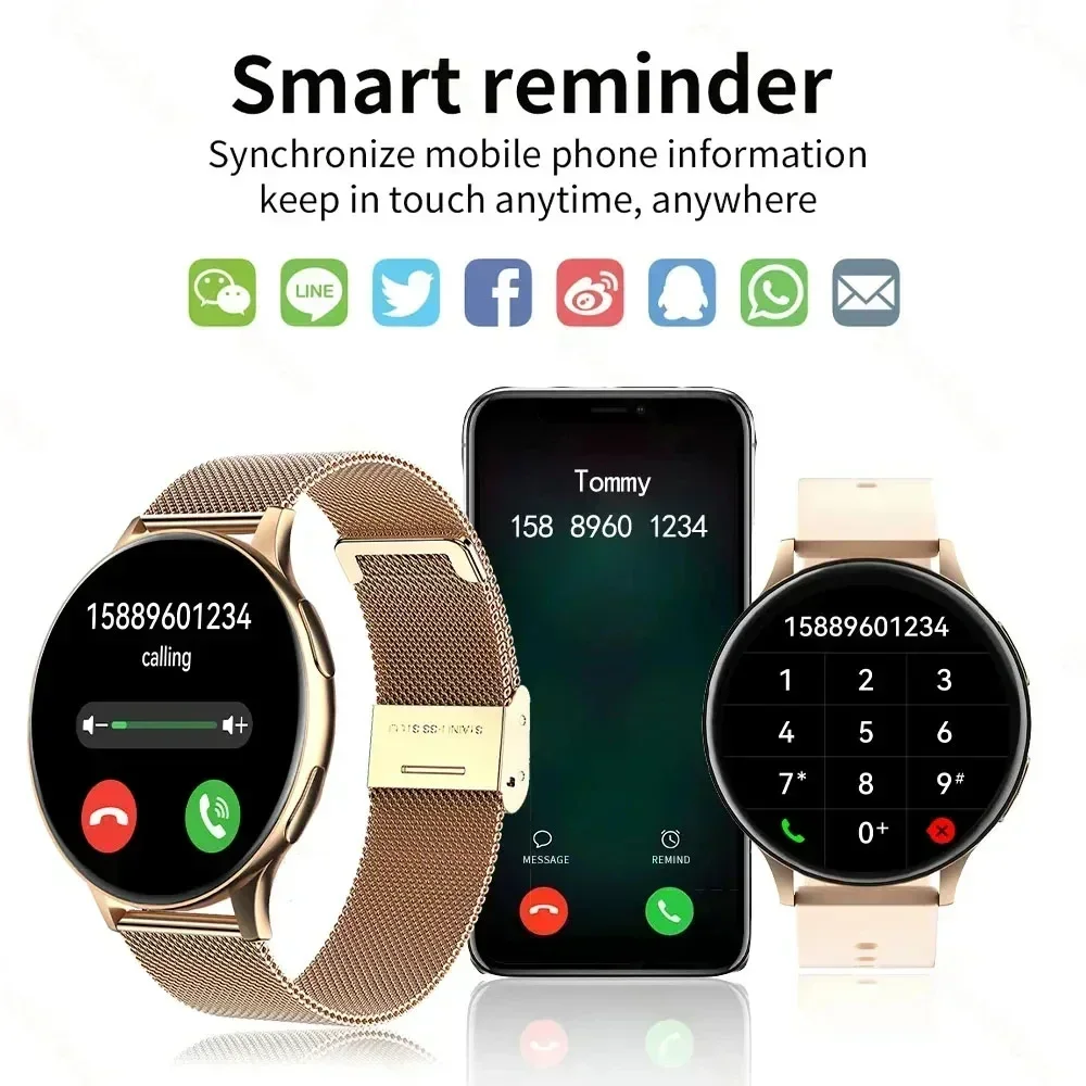 2026 New Smart Watch Round Bluetooth Call Men Women Fitness Tracker Bracelet Custom Watch Face Watches Android IOS 3