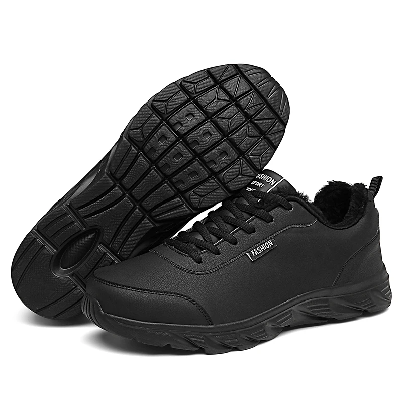 

Мужские кожаные кроссовки, коричневые водонепроницаемые кроссовки для работы, повседневная нескользящая обувь на резиновой подошве, для осени и зимы, 2023