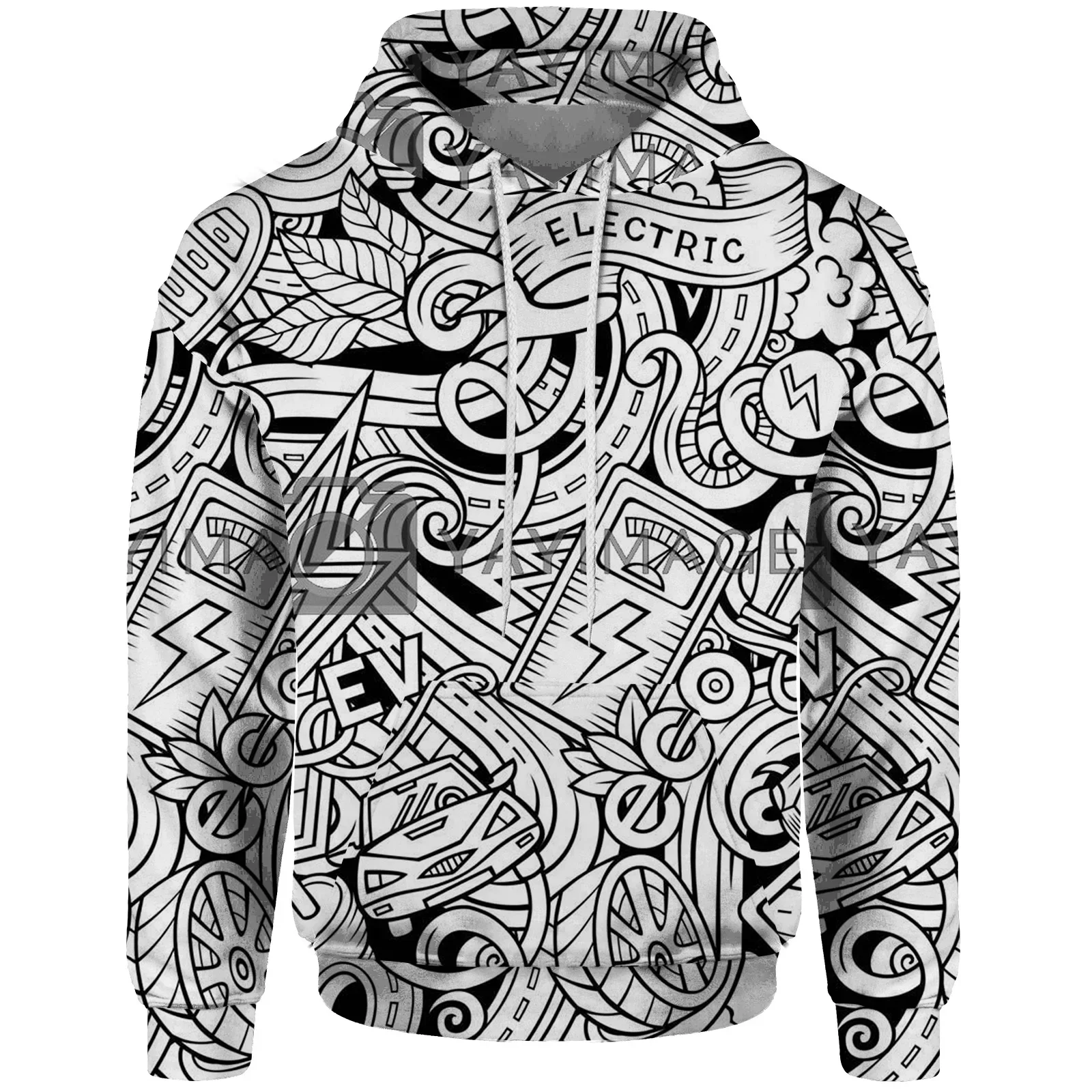 thumbnail image 1 of Sudadera con capucha con estampado de sol de moda para hombre, sudaderas de tendencia para hombre, camisa con capucha cómoda y versátil e informal, 1 of 4