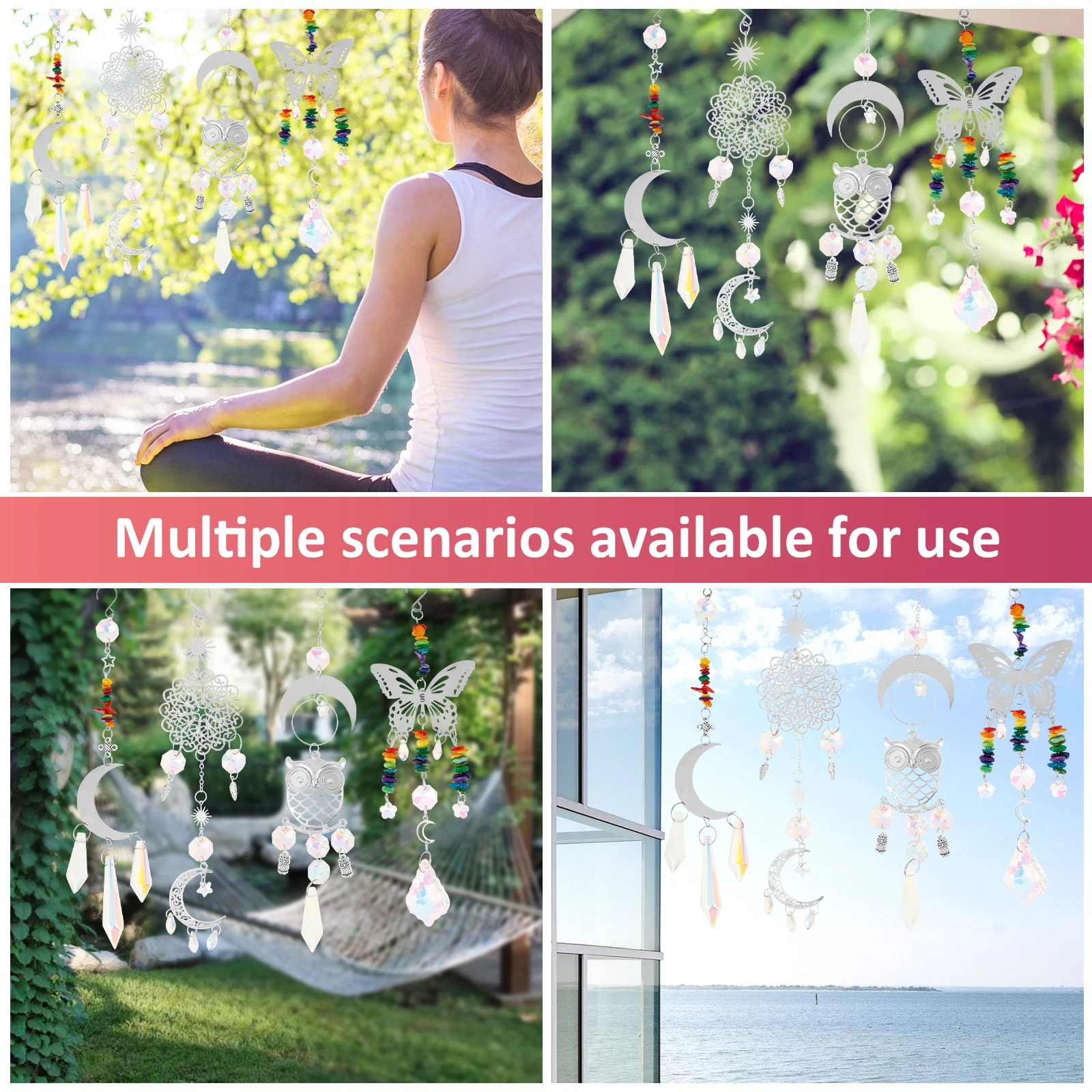 450 Pcs Suncatcher Kit Hanging Creative Sun Catcher Kit DIY Crystal Crafts Indoor and Outdoor Decoration for Home Bedroom Office