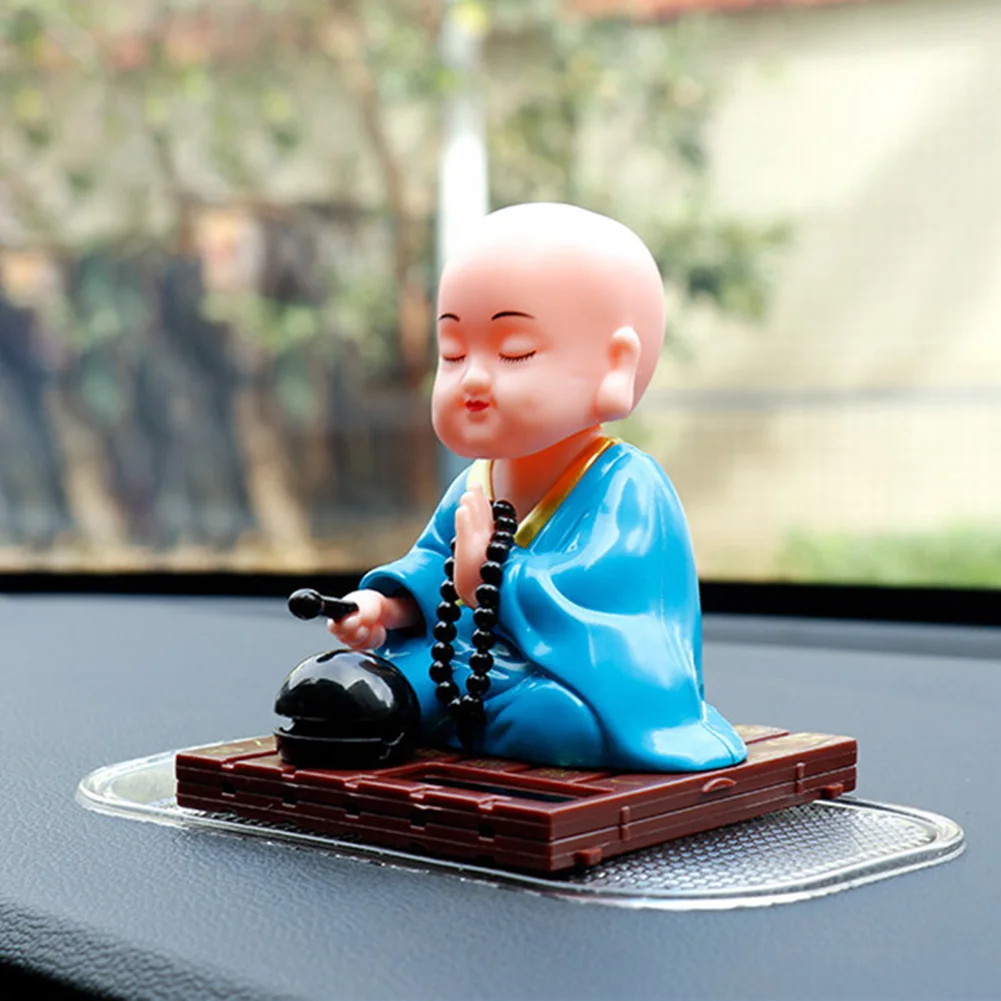 Solar Powered Bobble Shaking Head Monk Ornaments Dancing Toy