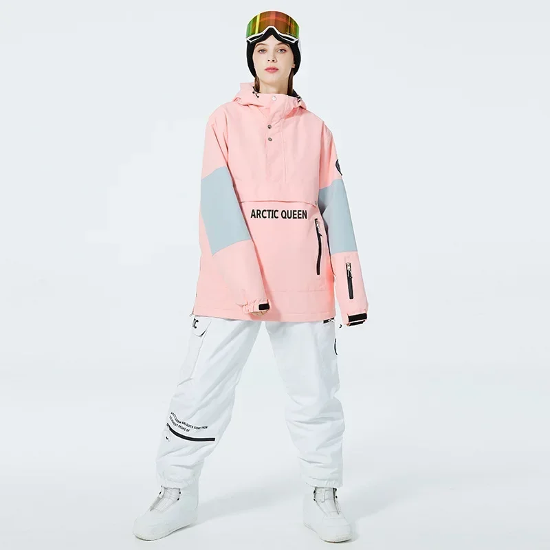 

Новинка 2025, мужской и женский лыжный комплект, теплый лыжный костюм, комбинезоны, утепленная водонепроницаемая куртка для сноуборда, комбинезоны, зимняя одежда