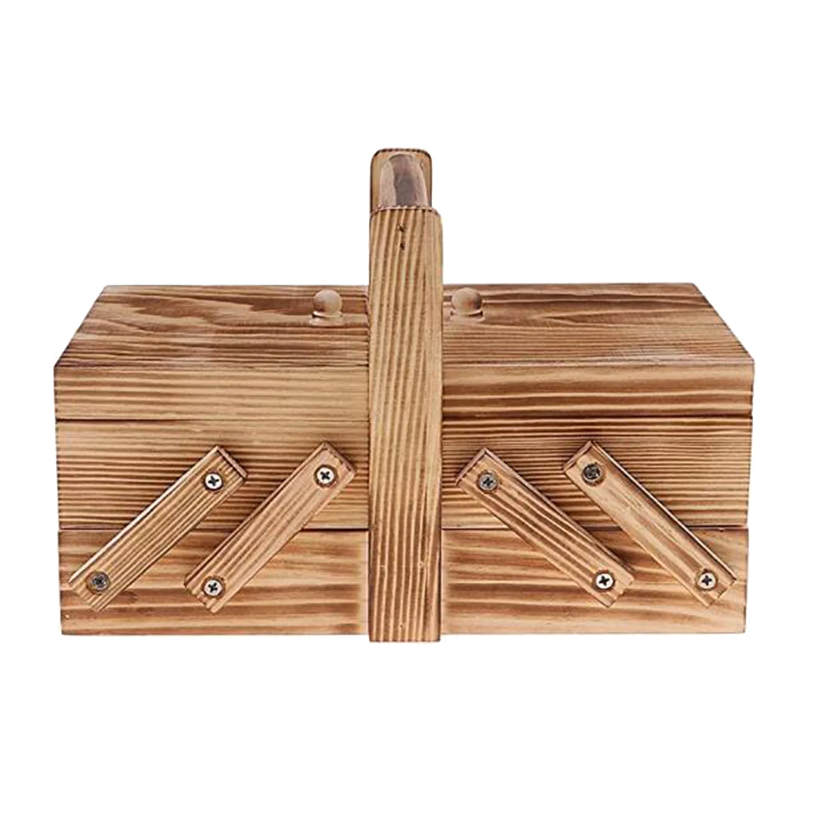 Wooden Sewing Box Empty Box Vintage Portable for Yarn Needle Buttons Travel  Sewing Storage Box Accessories Wood Sewing Basket - AliExpress