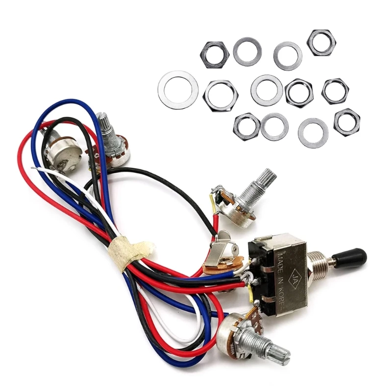 

3 Way A500K Prewired Guitar Hareness для замены бас-гитары