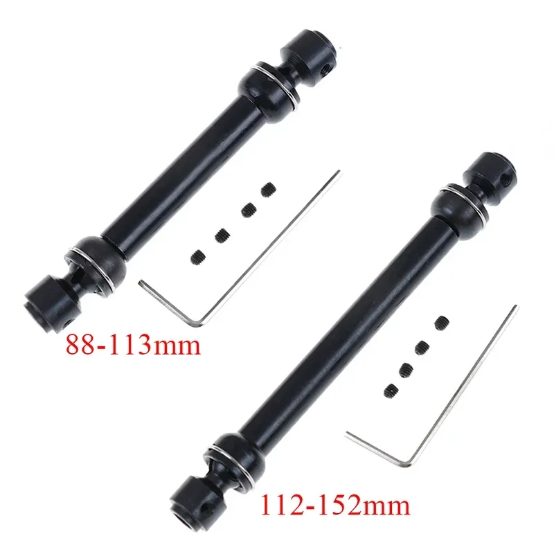 

88mm-113mm / 112mm-152mm Heavy Duty Metal Steel Drive Shaft For Axial SCX10 90046 RC4WD D90 Wraith RC Crawler Car Hop Up Parts