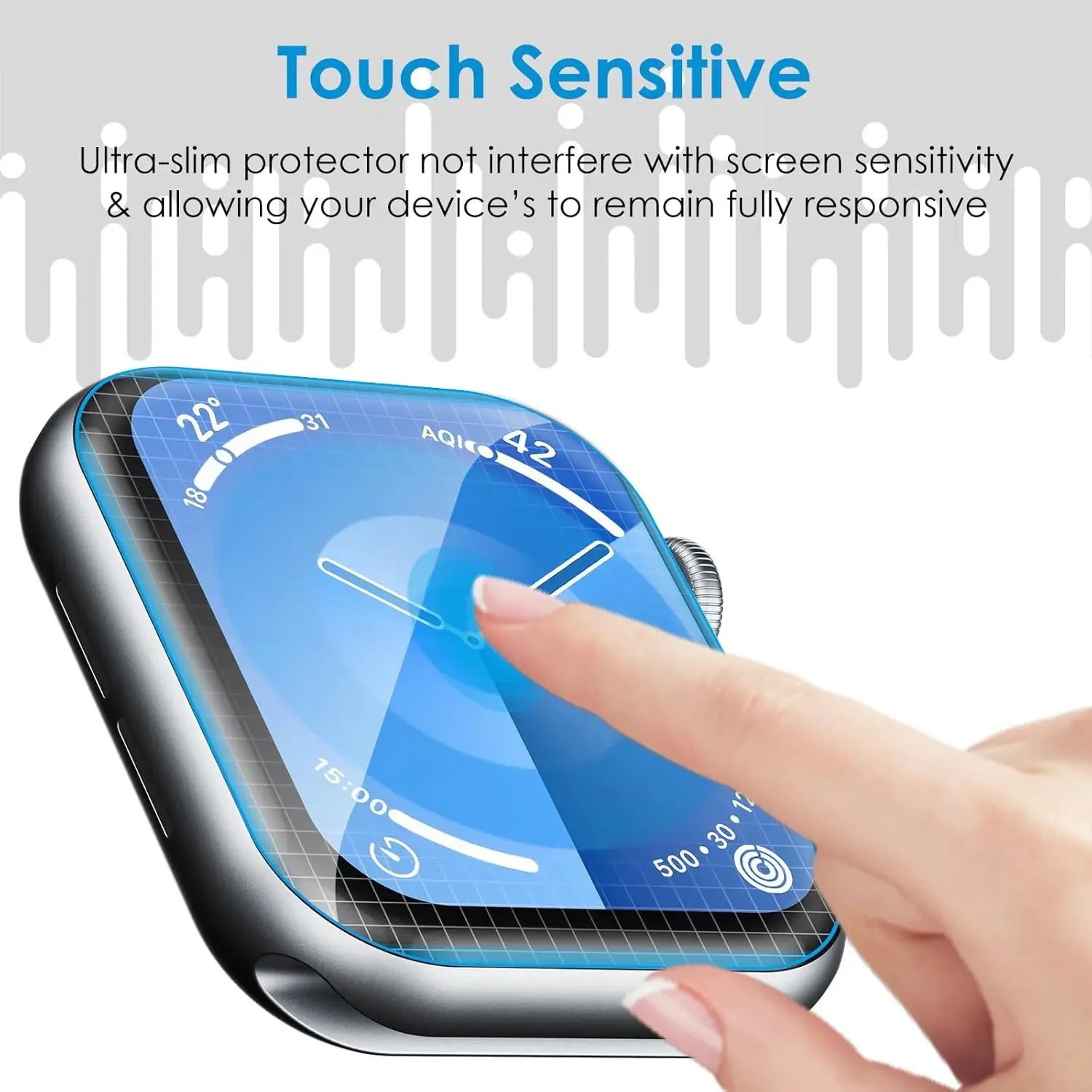Curved Screen Protector for Apple Watch - Anti-Scratch Soft Protective Film