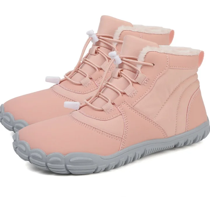 Winter Snow Boots Barefoot Hiking Shoes Waterproof Cold-Proof Trekking Shoes Lightweight Warm Lined Booties for Men Women 5