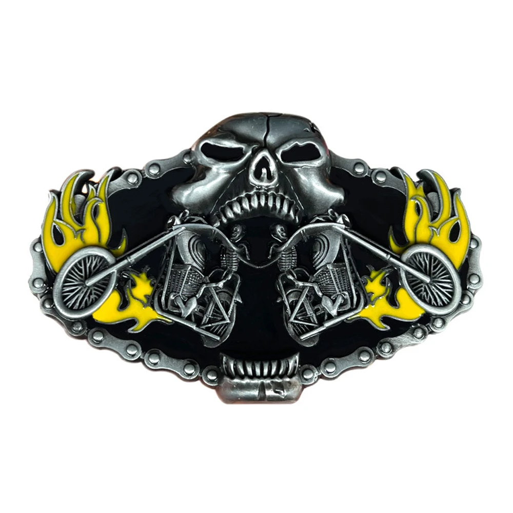 

Western Cowboys Zinc Alloy Metal Skull Motorcycle Skeleton Knight Men Belt Buckle 3.8cm Dropshipping