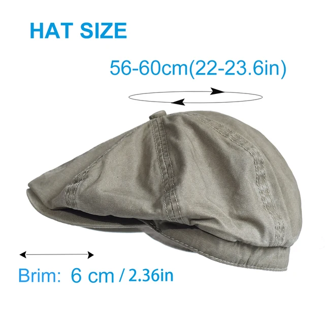 Berretto da strillone in cotone lavato Cappello ottagonale Peaky Berretto casual vintage Berretto solido Visiera Gatsby Cappello piatto edera 2