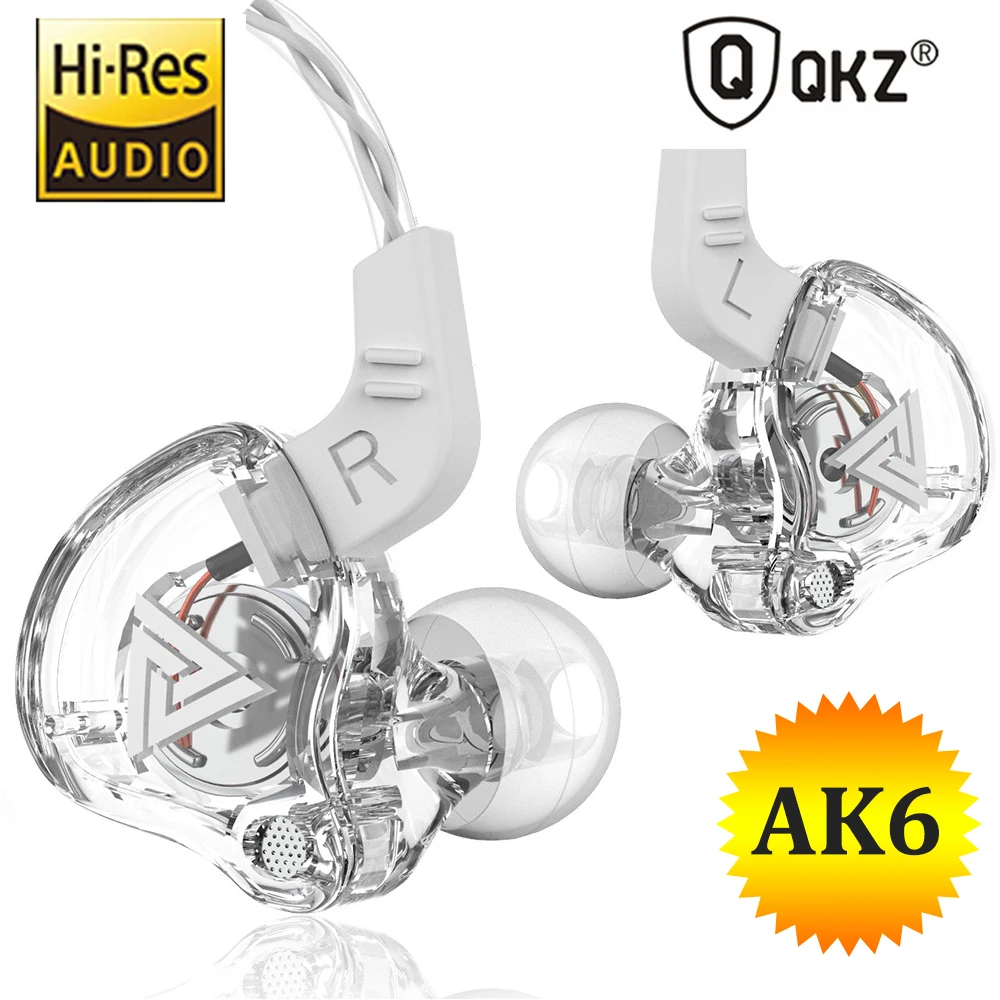 

Original QKZ AK6 In-ear Earphone HiFi Bass Headphones with Microphone Noise Canceling 3.5mm Wired Headset Sports Games Earbuds