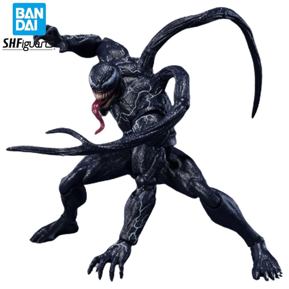 In Magazzino Originale Bandai Shfiguards Venom: Lascia Che Ci Sia Carnage Venom Figure Anime Genuine Action Model Toy