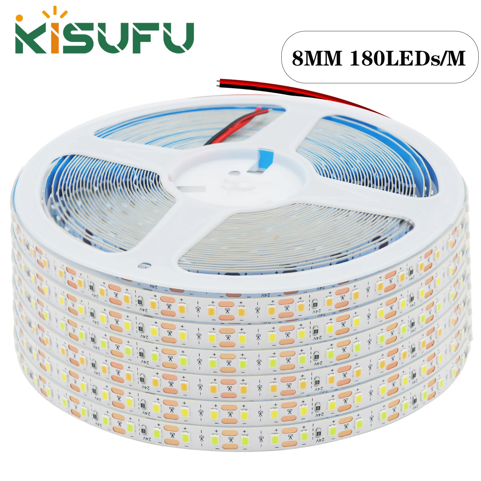 Enhanced LED Strip Light - Flexible DIY Lighting with High CRI Adhesive, Various Lengths and Color Temperatures