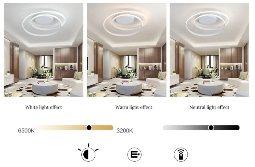 New Arrival Acrylic Ceiling Lights LED Lamp For Living Room Bedroom Study Room White black color surface mounted Ceiling Lamp S3abc6198a094428baa354a9d622a168bu