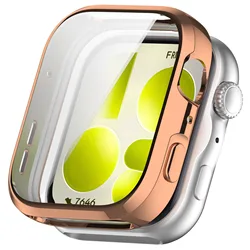 Enhanced TPU Protective Case for Huawei Watch Fit - All - Around Bumper Shell & Screen Protector Cover (Rose gold)