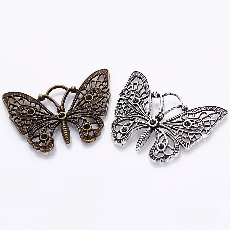 

100 шт., подвески-бабочки из цинкового сплава