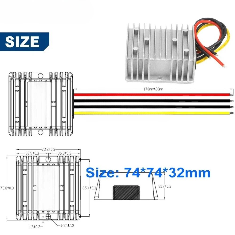 부스트 모듈 12V에서 48V 3A 5A 신뢰할 수 있는 스텝 업 DC-DC 컨버터 12볼트에서 48볼트 부스트 DC-DC 전압 조절기 CE RoHS
