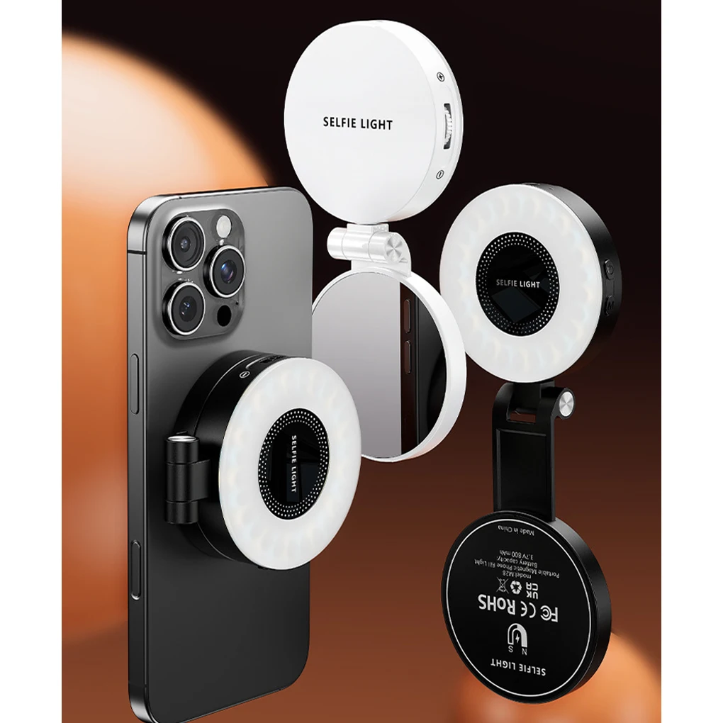 Mobile Phone Selfie Light Brightness Fill Light LED Magnetic Mini Ring Lamp Photography For iPhone 16 15 Apple 14 13 Pro - Image 5