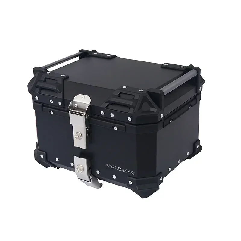 100L 80L 65L 55L Motorcycle Rear Top Luggage Trunk Tail Box Helmet Case Trunk Aluminum Key Lock Toolbox Waterproof Top Case