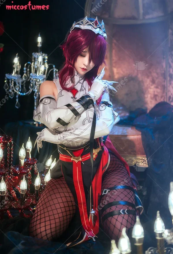 

Women's Cosplay Costume Outfit with Head Accessories Corset Gloves Stockings