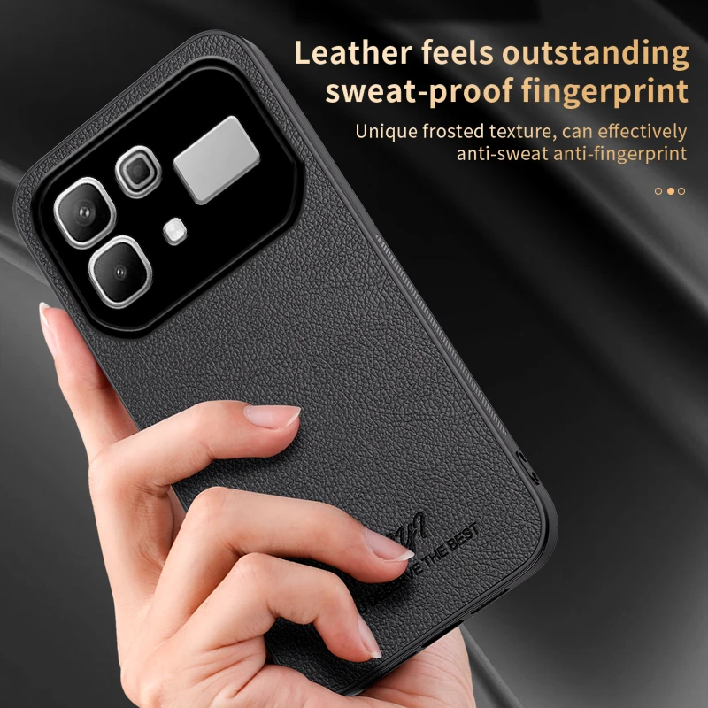 Premium Magnetic Shockproof PU Leather Business Case - Luxury Protective Back Cover