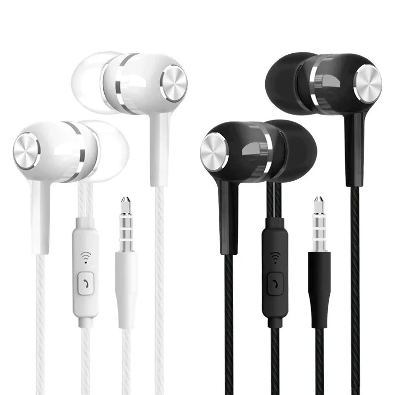 3.5mm Wired Earphone In-Ear Headset HIFI Heavy Bass with Microphone