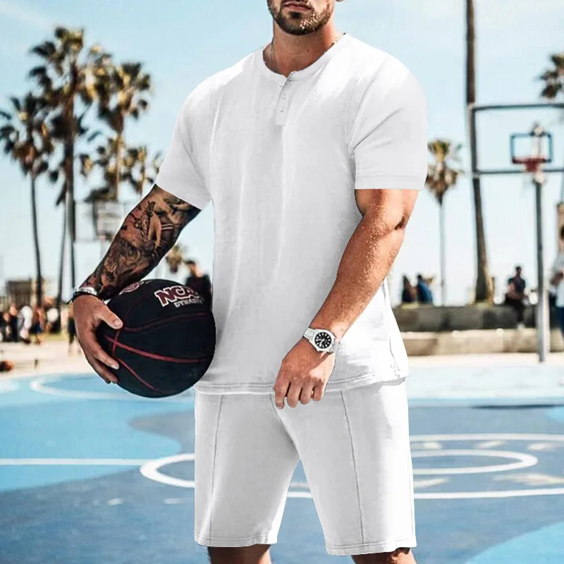 Men's Summer Loose Sports Casual Short-sleeved Suit