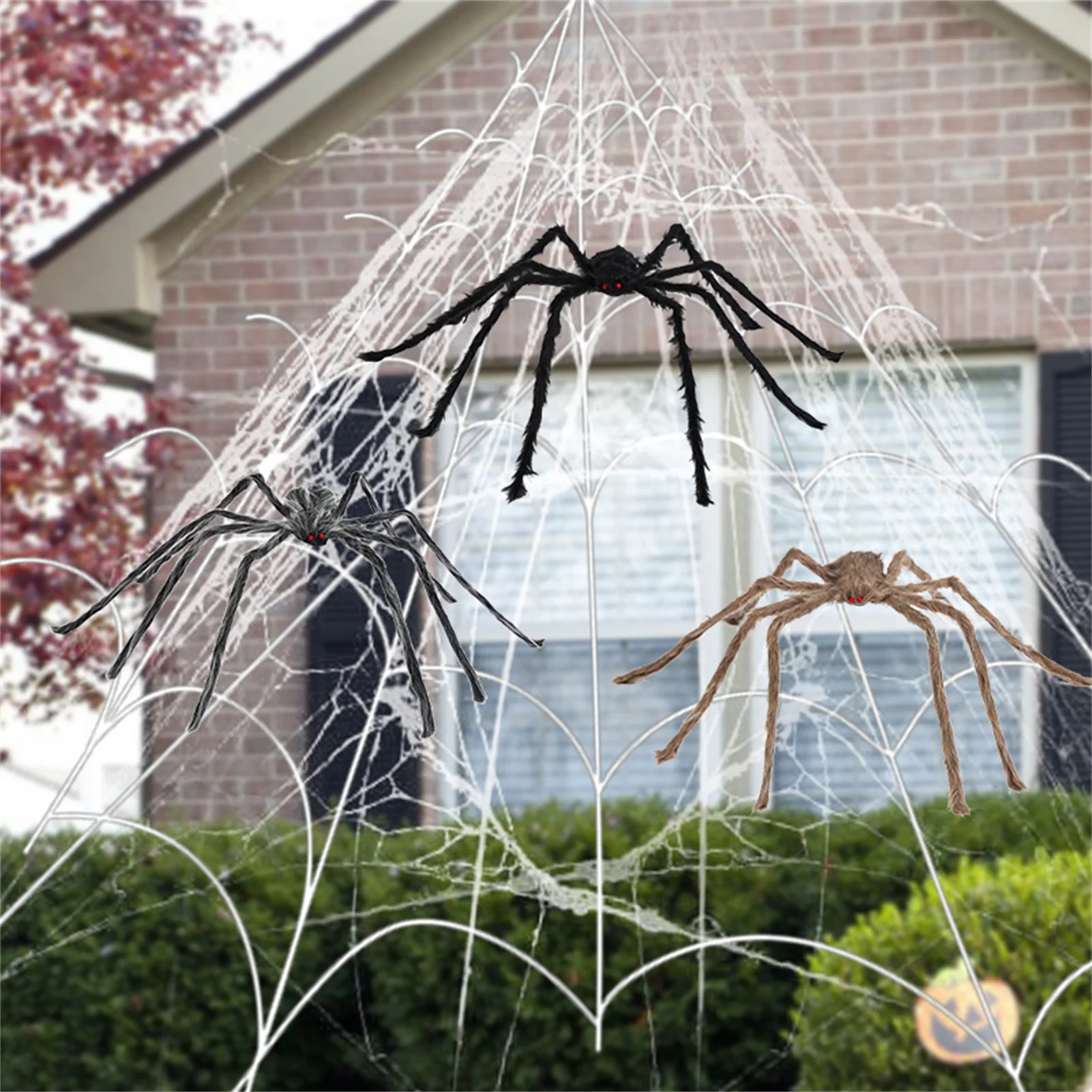 

Spider Halloween Decors For Party Halloween Prank Props Funny Spiders Party Decorations Black Spider Scary Atmosphere Builder