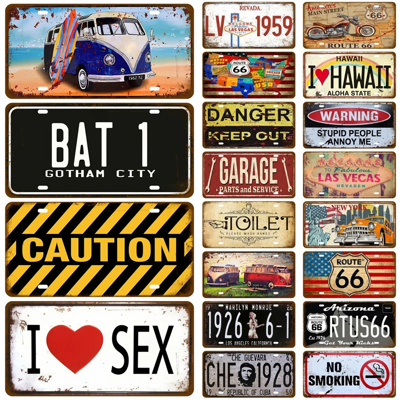Targhe In Latta Vintage Moto Car Route 66 Targa Targa In Metallo Poster Wall Art Home Decor Per Garage Bar Pub Moto Club Gas