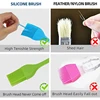 LMETJMA Silicone Basting Brush Upgrade Heat Resistant Pastry Brush Oil Brush For BBQ Cooking Baking and Grilling JT63 5