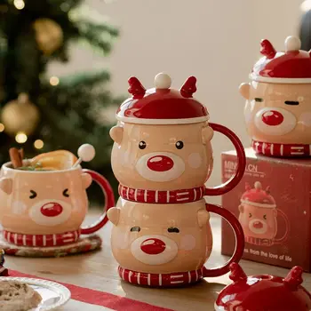 Elk Christmas Ceramic Mug 1