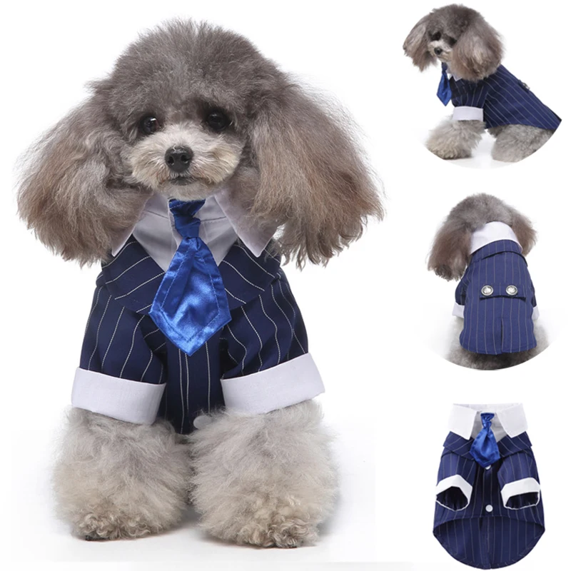 

Pet Clothing Dog Clothes Wedding Suit Formal Shirt Dog Bowtie Tuxedo Pet Outfit Halloween Christmas Dog Cat Clothes