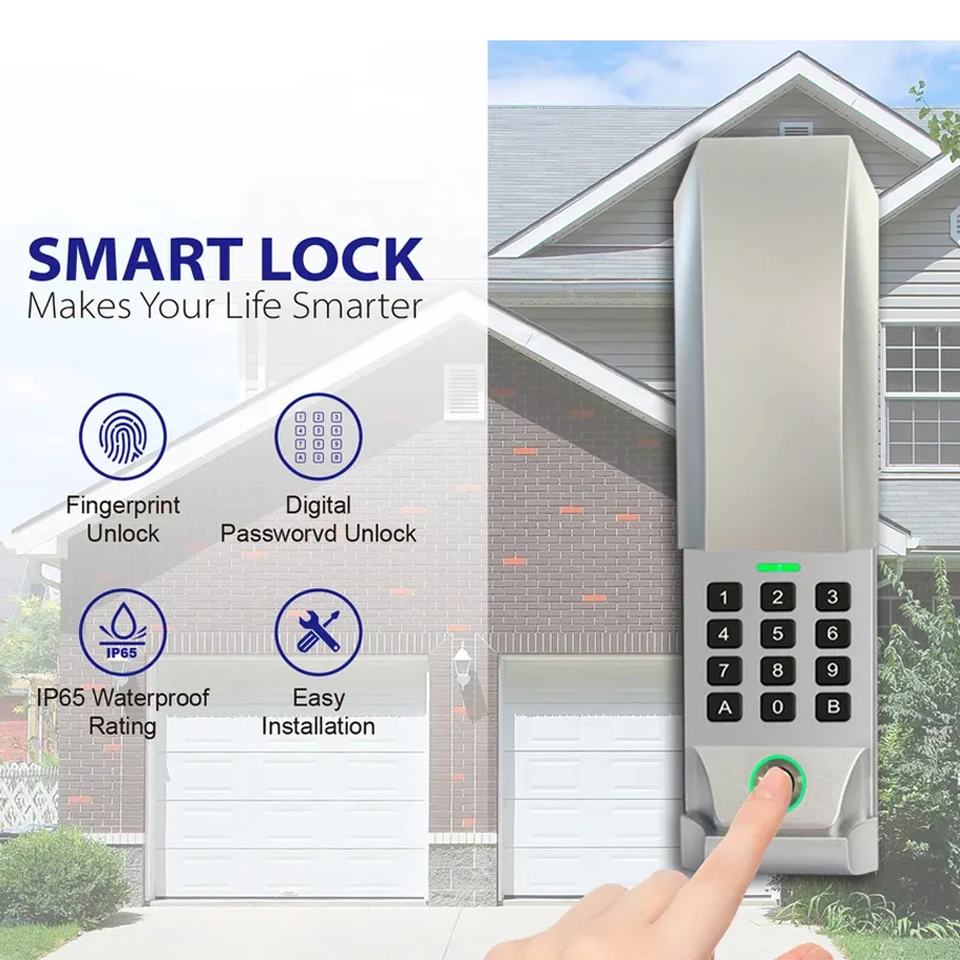 Wireless Garage Door Opener 315MHZ 390MHZ Entry System 377LM 977LM Liftmaster 877MAX Remote Keyless Entry Fingerprint Keypad