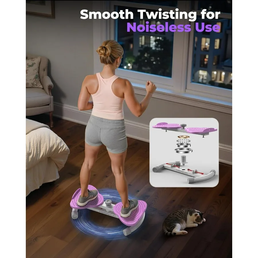 Waist Twister Machine, Noiseless Ab Twister Board for Core Strength, Slim Waist and Toned Abs, Waist Twisting Machine for Home G