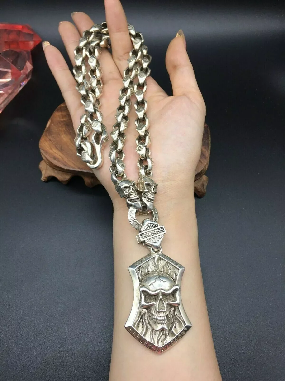 

Rare Chinese Miao Tibetan silver handmade necklace jewelry noble gift
