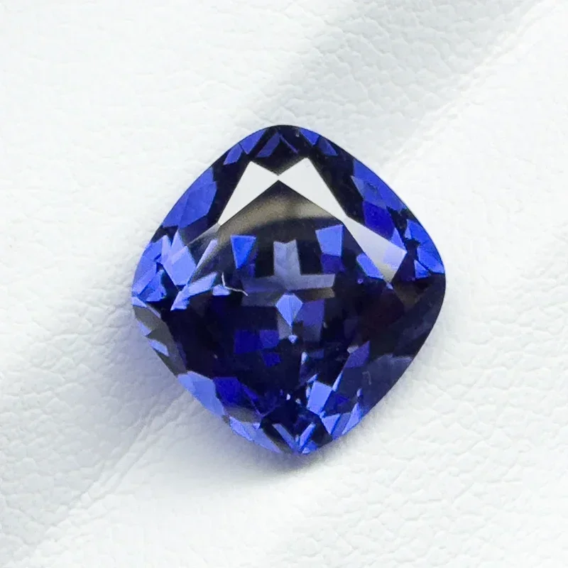 새로운 도매 랩 그로운 사파이어 사각 쿠션 로얄 블루 10x14mm 6.1-6.25캐럿 VVS1 인공 보석 (주얼리 제작용)