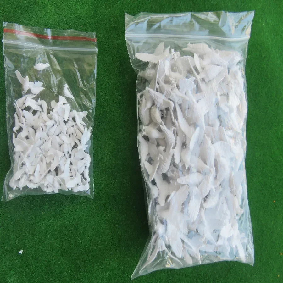5 stücke 2-5 cm Modell Weiße Tauben Spielzeug Miniatur Vogel Arten Layout Kits Für Diorma Architektur Zoo Szene, der Material – Detail 4