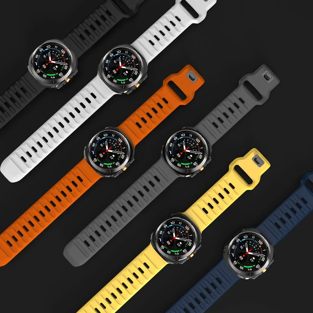 Silicone Sport Strap for 47mm Watch Ultra - No Gaps Design Replacement Bracelet