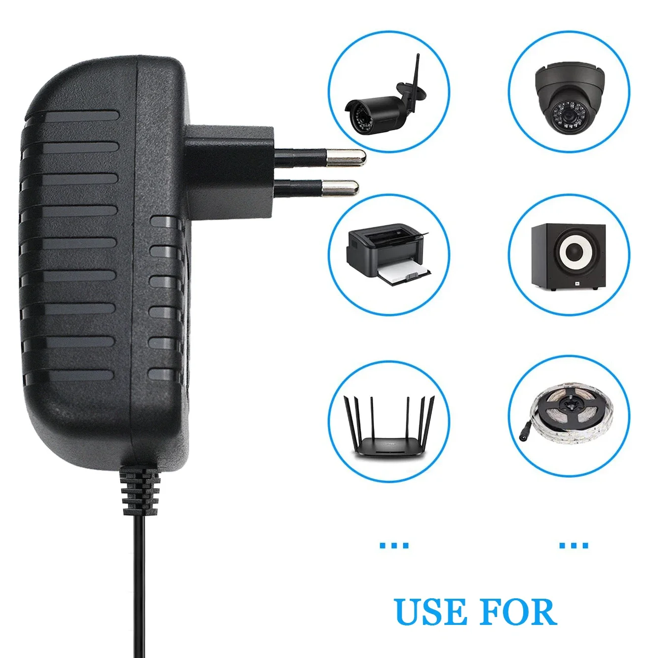 รูปสินค้า Universal Power Adapter 5.5*2.1/2.5mm ใช้งานได้ทั่วโลก EU US AU UK