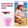 4 Pcs Plastic Barrel Children Sand Bucket Buckets Beach Kid Childrens Toys for Mini Magnetic Kids 5