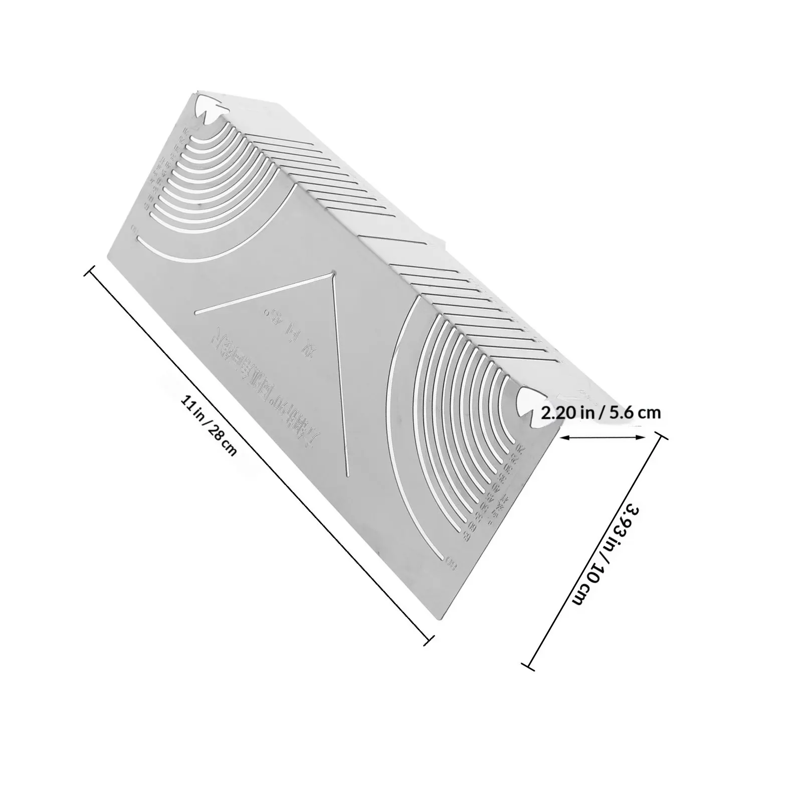 다기능 튜브 아크 각도 몰드, 정밀 90도 코너 벤딩 마킹 목재 금속 디지털 각도기