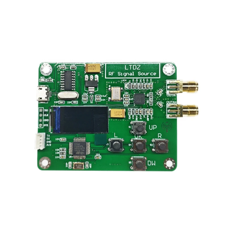 

RF Signal Source 23.5-6000Mhz Signal Source 23.5-6000M MAX2870 0.96 Inch Color Oled Serial Port Control
